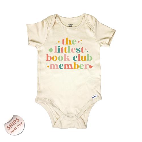The Littlest Book Club Member baby romper, Funny Future Bookworm Toddler, Book Nerd Baby, Cute Kindergarten Shirt, Baby Shower Gift, 2000509