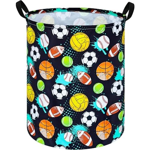 KUNRO Laundry Basket Nursery Hamper Kids Storage Bin Baby Toy Organizer Box Gift Basket for Room Decor