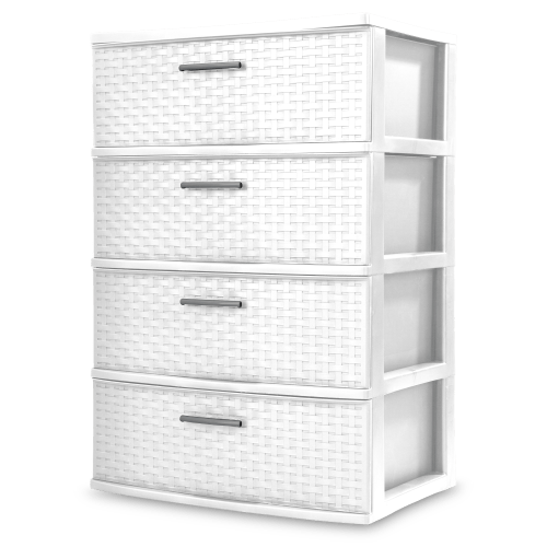 Sterilite Storage Drawer, 4 Drawer, White