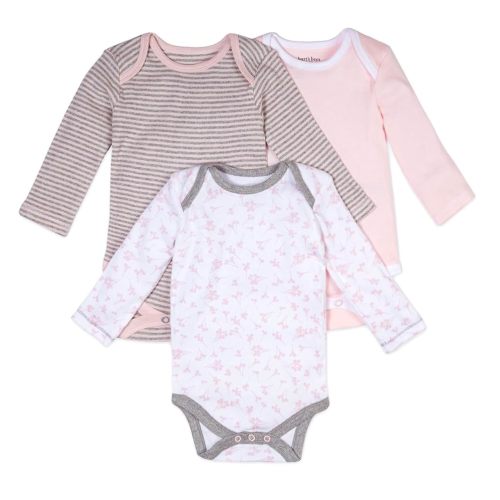 Burt's Bees Baby Unisex Baby 3-Pack Long Sleeve Bodysuits, 100% Organic Cotton