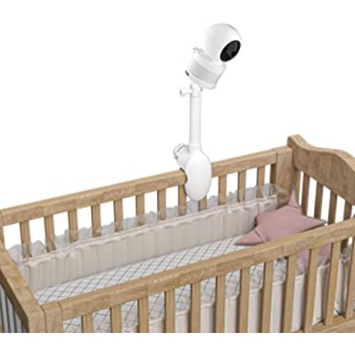 Baby Monitor Crib Clip Mount for VTech VM5463/ RM5764HD/ RM5764-2HD/ RM5864HD /RM5864-2HD /RM7764HD/ RM7764-2HD/BM3800/BM4700/ BM5600/ BM5700 Without Tools or Wall Damage-White