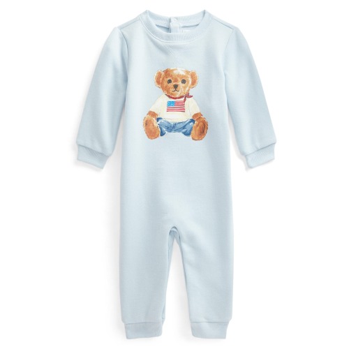 Baby Fleece Footie, Beryl Blue