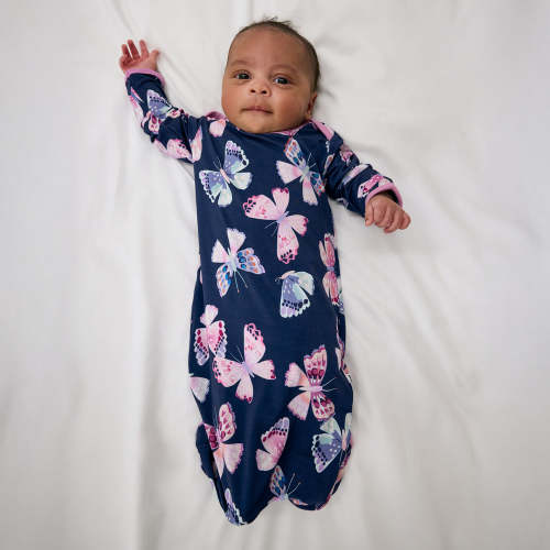 Royal Butterflies Infant Gown | Little Sleepies