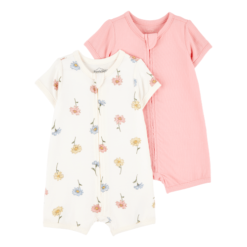 Baby 2-Pack PurelySoft Zip-Up Rompers - Carter's | Carter's