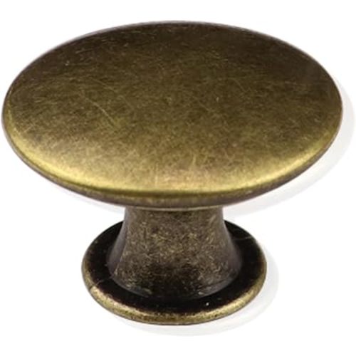 12 Packs Antique Bronze Kitchen Cabinet Knobs Furniture Cupboard Round Drawer Dresser Knobs Single Hole Drawer Pulls Handles for Closet Wardrobe Door Hardware