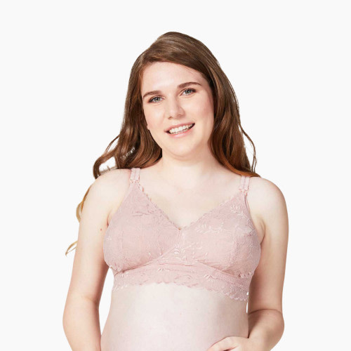 Cake Maternity Chantilly Petite Nursing Bralette - Blush, Xl