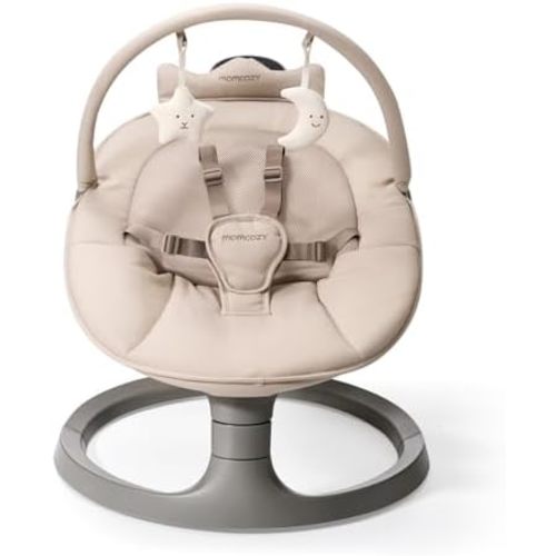 Momcozy 2-in-1 Electric Baby Swing, Dual-Arm Support System, Khaki