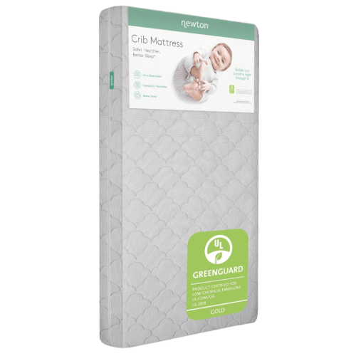 Newton Baby Crib Mattress and Toddler Bed - Ultra-Breathable Proven to Reduce Suffocation Risk, Washable Core & Cover, All-Stages, Infant to Toddler, Deluxe 5.5" Thick - White