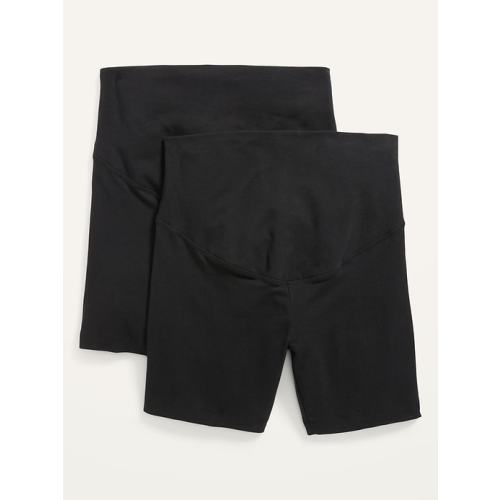 Maternity Full-Panel Biker Shorts 2-Pack -- 6-inch inseam