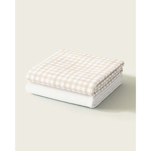 Gingham Crib Sheet Set