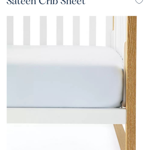 Sateen Crib Sheet | Serena and Lily