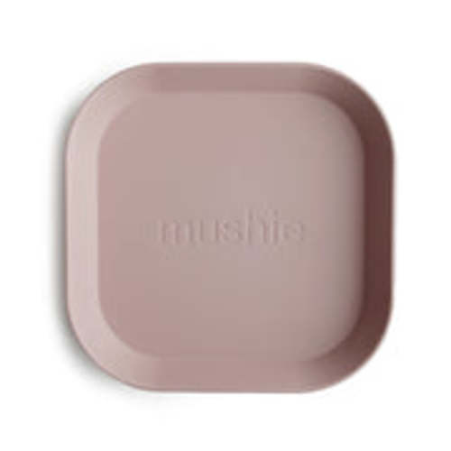 Mushie Baby Square Dinnerware Plates, Set of 2