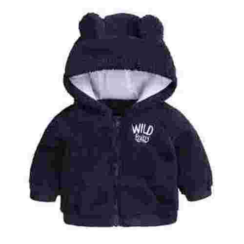 Toddler Winter Coat Baby Girls Winter Warm Outwear Hooded Ears Coats Tops Jackets For Boys Navy 0 Months-3 Months