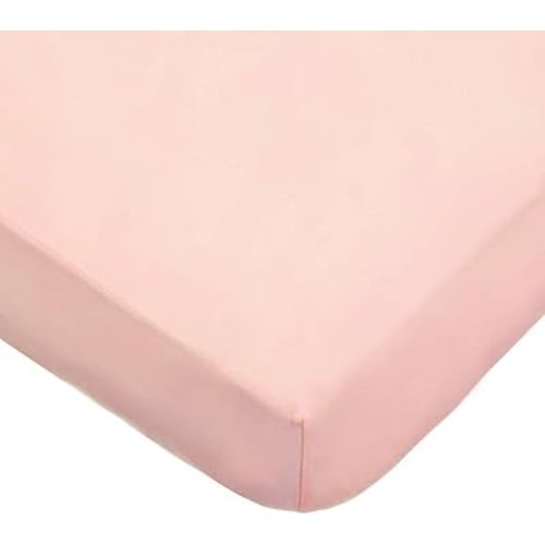 American Baby Printed 100% Natural Blush Cotton Jersey Knit Fitted Sheet, Playard, Blush, Soft Breathable, for Girls, 27 x 39 Inch (Pack of 1)