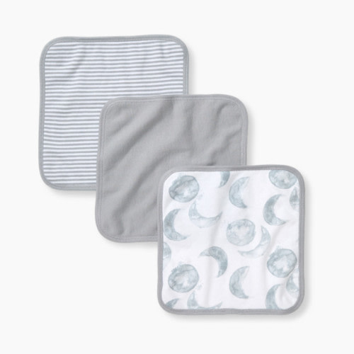 Burt's Bees Baby Organic Washcloth (3 Pack) - Hello Moon Grey