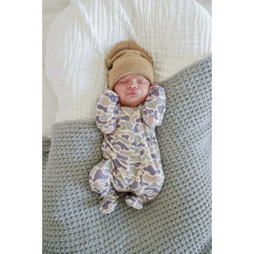 Zipper Footie in Camo Cutie | Caden Lane