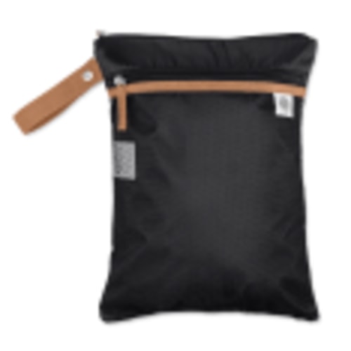 Parker Baby Wet Dry Bag - Waterproof Diaper Bag Accessory for Dirty Clothes/Diapers - Black