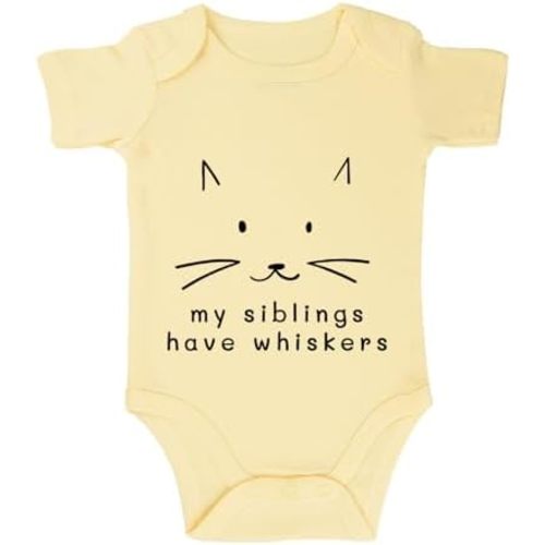 My Siblings Have Paws Bodysuit Baby Paws Romper Cat Whiskers Bodysuit Cute Baby Clothes Newborn Sibling Announcement Bodysuit