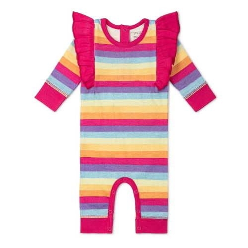 Paris Hilton x Monica + Andy Organic Cotton Double Ruffle Romper, Sizes Newborn-24 Months