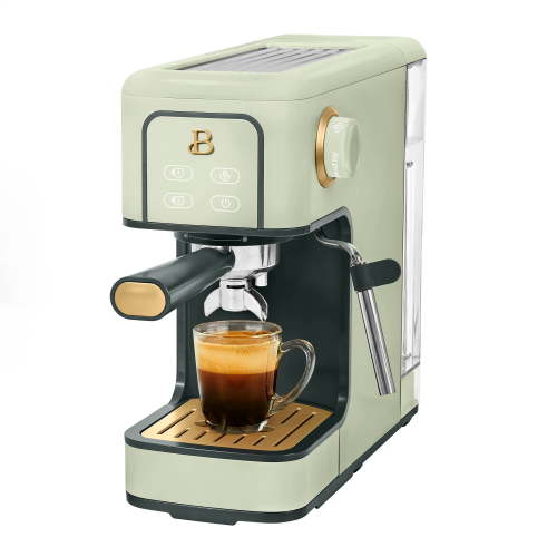 Beautiful Slim Espresso Machine with 20-Bar Pressure, Sage Green by Drew Barrymore