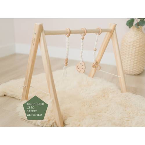 Natural Wood Play Baby Gym