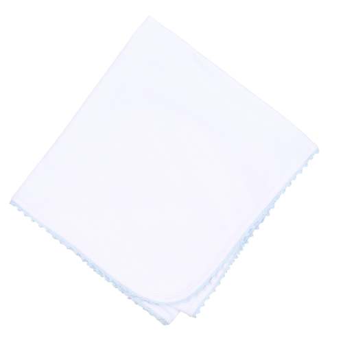 Magnolia Baby - Baby Joy Embroidered Receiving Blanket - Blue