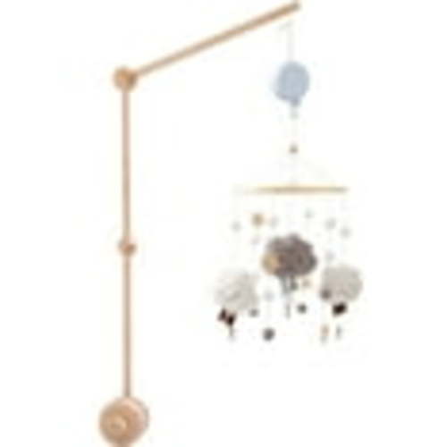 Keyohome Baby Crib Mobile Arm Wooden Crib Mobile Holder with Music Box Baby Mobile Bassinets Arm for Nursery,Unisex,27"