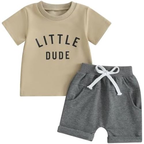 Toddler Baby Boy Summer Outfit Short Sleeve T Shirt Top Casual Shorts Set Infant Newborn Clothes Set 6 12 18 24 Month