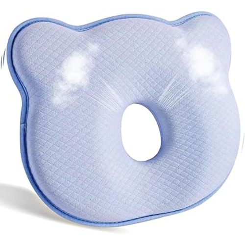 2025 Memory Foam Portable Donut Soft Pillow Cozy Blue5y Prеvents Maternity FΙatShapеs Travel Pillows/ Blue5y
