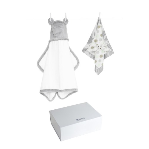 Hooded Towel & Plush Blankie Bath Bundle