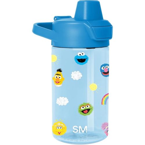Simple Modern Sesame Street Kids Water Bottle Plastic BPA-Free Tritan Cup with Leak Proof Straw Lid | Reusable and Durable for Toddlers, Boys | Summit Collection | 12oz, Sesame Street Pals
