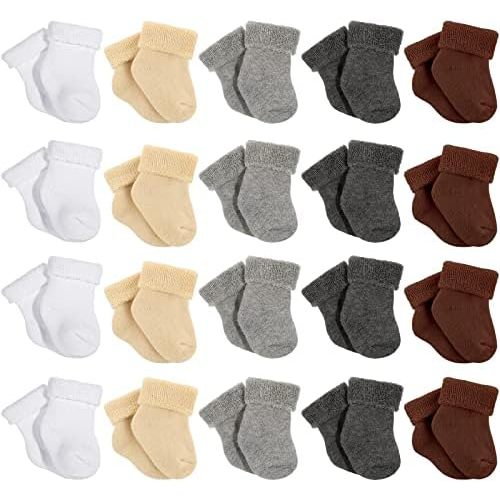 Janmercy 20 Pair Preemie Socks Girls Boy Baby Preemie Newborn Socks Premature Socks for Preemie Unisex Baby