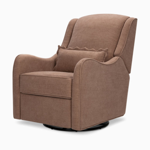 Devon Recliner and Swivel Glider - Performance Dusty Rose Eco-Basketweave