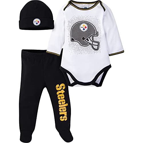 Gerber Unisex Baby NFL Team Footed Pant and Bodysuit Gift Set