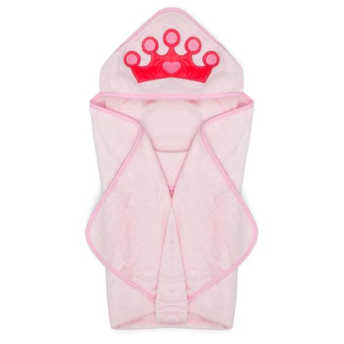 Natemia Baby Hooded Towel - Premium Ultra Soft Baby Bath Towel with Animal Design - Rayon from Bamboo Hooded Baby Towels for Newborn to Toddler - Made in Turkey - Perfect Baby Gifts - Pink Princess