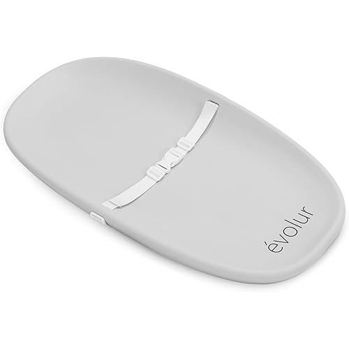 Evolur Eva Baby Changing Pad in Light Gray, Soft, Lightweight and Portable Changing Pad, Fits All Changing Table, Waterproof Firm Padding
