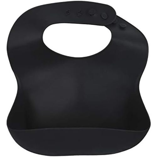 Three Little Tots Modern Silicone Baby Bib – Adjustable Fit Waterproof Catch Bibs (