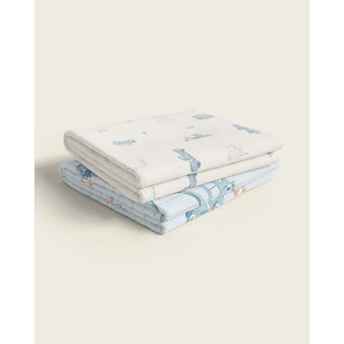 Road Work Cotton Crib Sheet Set | Baby Bedding | Nestig