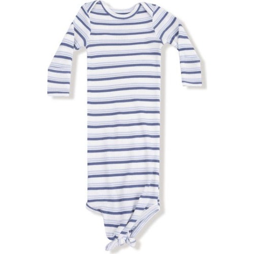 Vintage Stripe Knotted Gown, 0-3M
