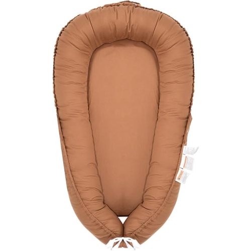 Baby Lounger - Baby Lounger for Newborn 0-24 Months, Baby Nest Breathable & 100% Cotton Cover Adjustable Portable Infant Lounger, Co Sleeper for Baby in Bed, Baby Essentials and Gifts