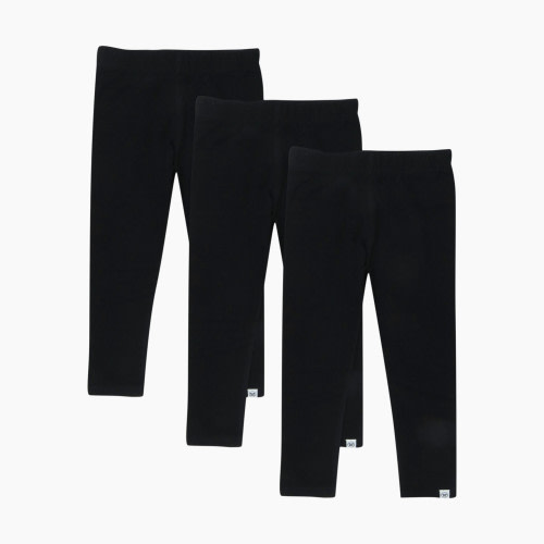 Honest Baby Clothing 3-Pack Organic Cotton Leggings - Black, 0-3 M