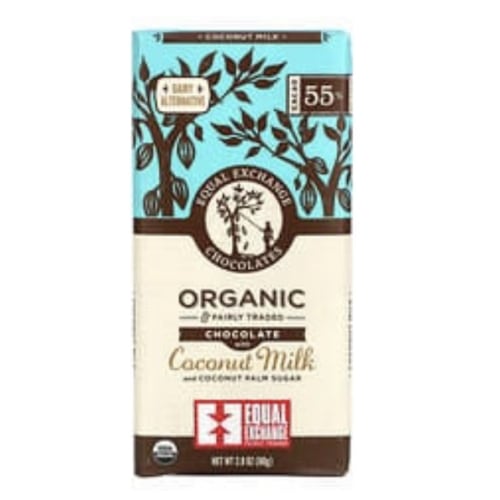 Equal Exchange, Organic Coconut Milk Chocolate, With Coconut Palm Sugar, 55% Cacao, 2.8 oz (80 g)