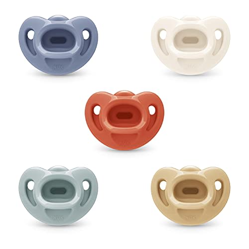 NUK Comfy Orthodontic Pacifiers, 0-6 Months, 5 Pack - 5 Count (Pack of 1)