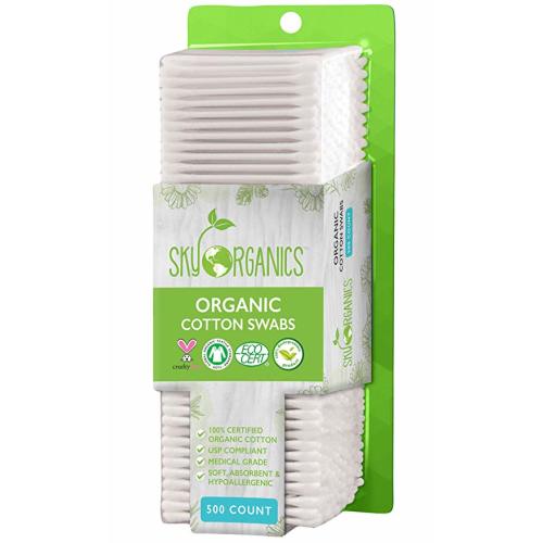 Organic Cotton Swabs by Sky Organics (1 pack of 500 ct.)