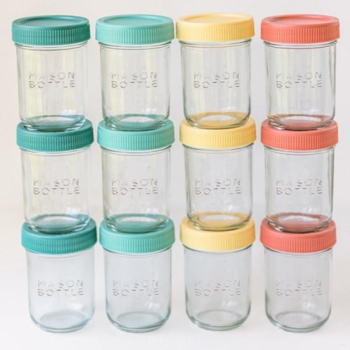 Breastmilk Storage Jar Set
– Mason Bottle set of 12