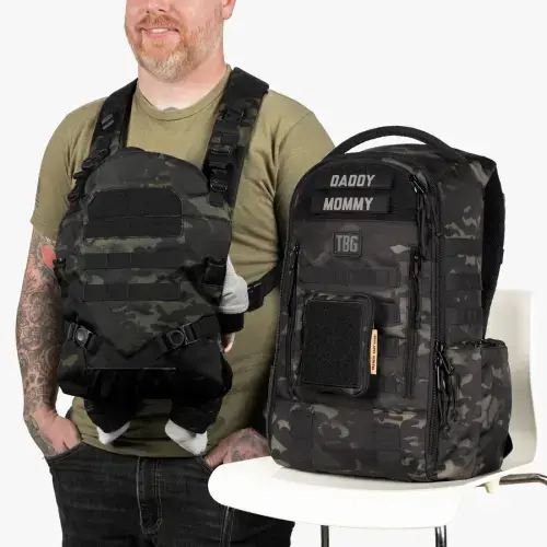 Tactical Baby Gear -Daypack Diaper Bag & Baby Carrier Bundle