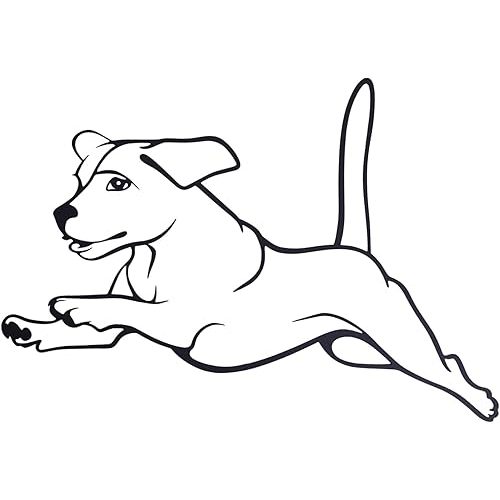 TYLCC Black Metal Dog Wall Decor Minimalist Abstract Dog Wall Art Line Drawing Art for Living Room Bedroom Decorations (Running)