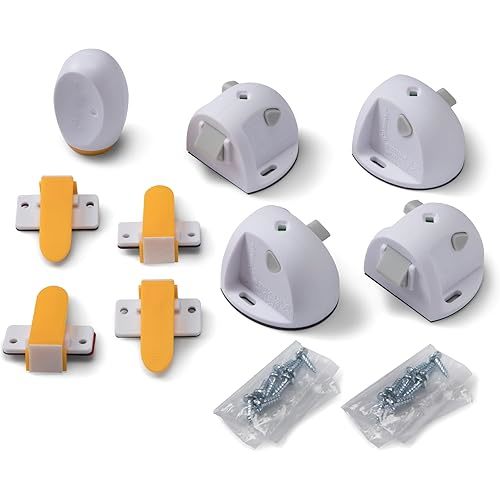 Safety 1st Adhesive Magnetic Lock System, 4 Locks And 1 Key