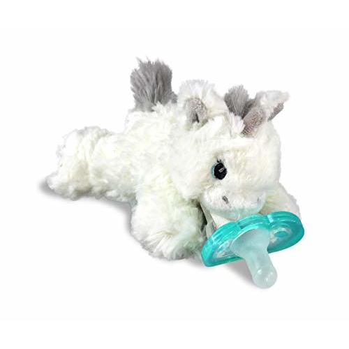 RaZbaby RaZbuddy JollyPop Pacifier Holder with Removable Baby Pacifier, Unicorn