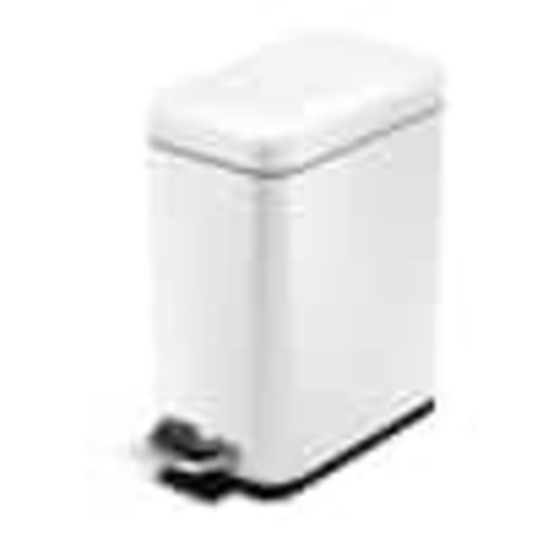Home Zone Living 1.3 Gal. Stainless Steel Small Step-On Trash Can with Soft Close Lid and Slim Shape VA42281A